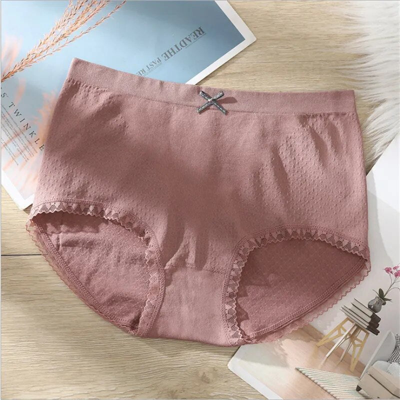 LaceyBreeze Mid-Waist Breathable Panties - Assorted Colors
