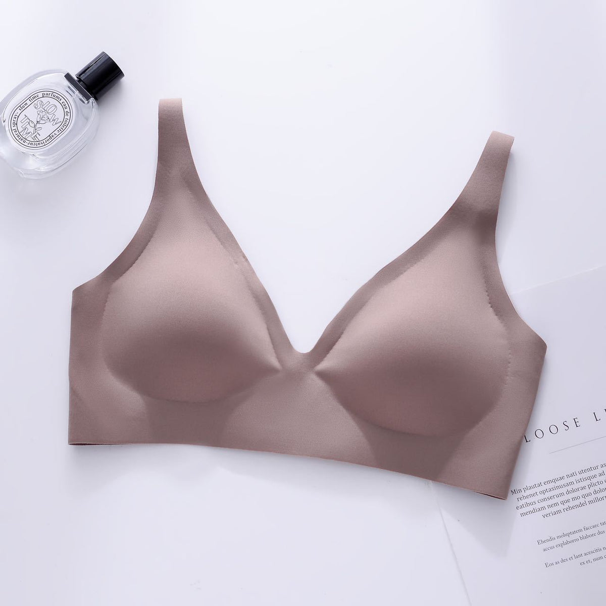 Seamless Jelly Strap V-Neck Bra