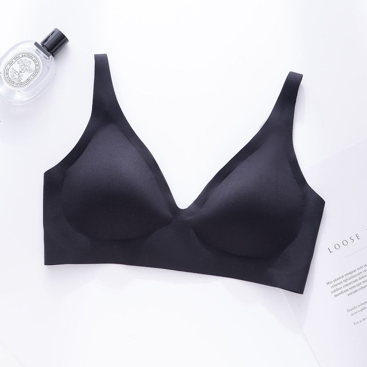 Seamless Jelly Strap V-Neck Bra