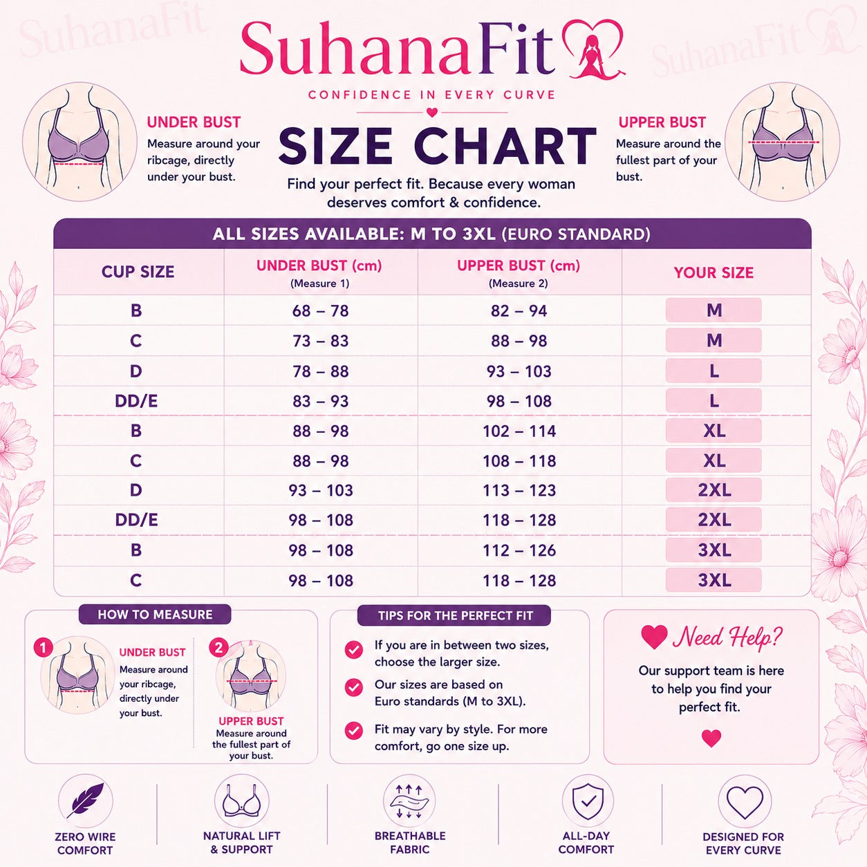 SuhanaFit JellyLift Zero Wire Seamless Bra - Buy 1 get 1 FREE