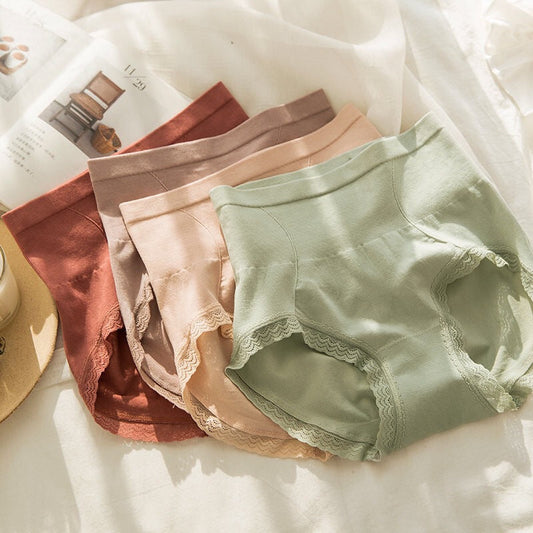 Elegant Embrace High-Waist Lace Panty Pack - Assorted Colors
