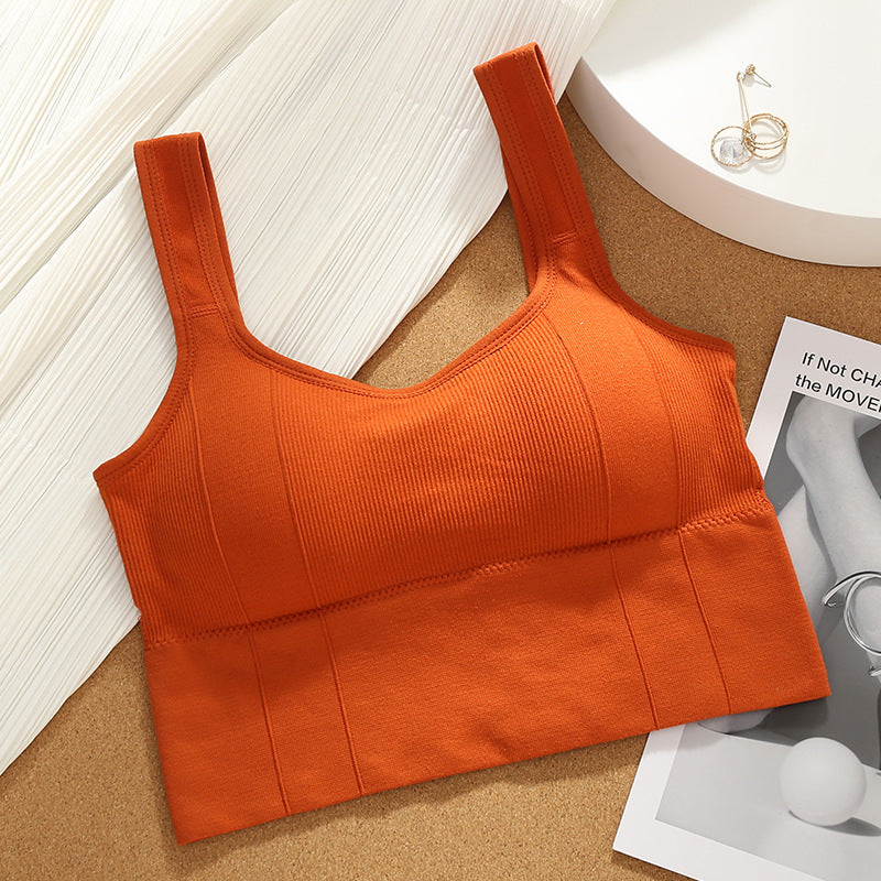 Women Wireless Sexy Push Up Sports Stylish Tank Top Bralette - Freebie