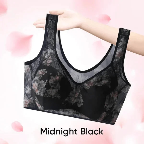 Ice Silk Lace Cooling Comfort Wireless Bra