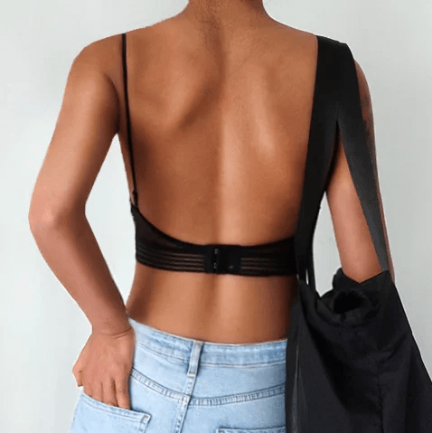 Low Back Wireless Lifting Lace Lightly Padded Bra