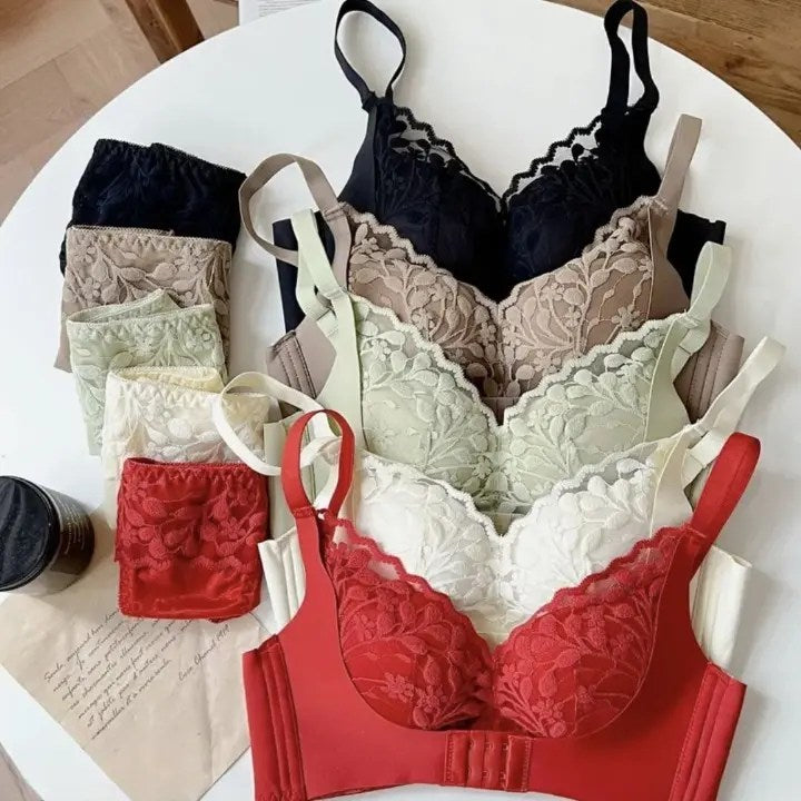 Luxe Lace Push-Up Set: Front & Back Hook Design