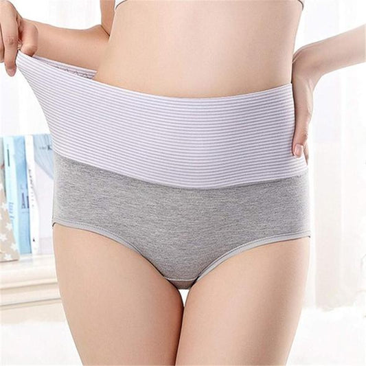 Soft Stripe High-Waist Cotton Panty - Assorted Colors