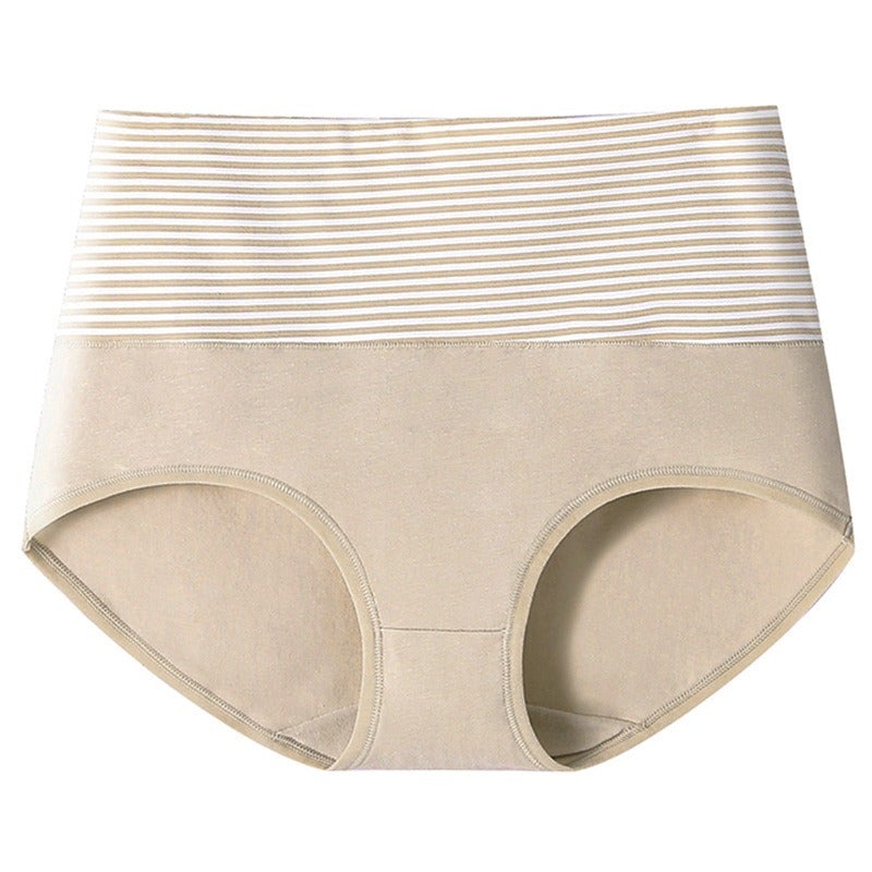 Soft Stripe High-Waist Cotton Panty - Assorted Colors