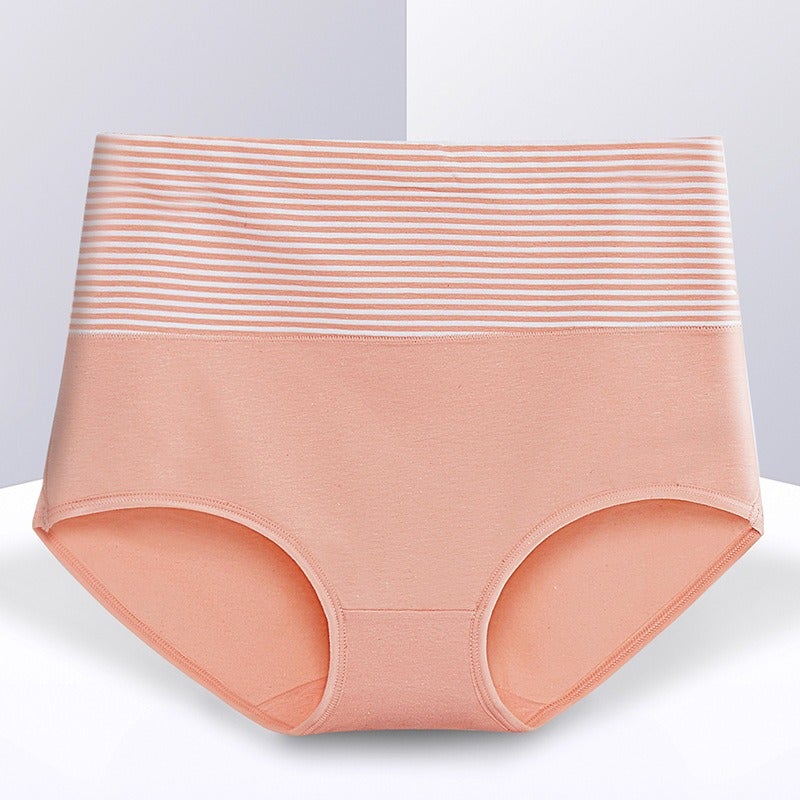 Soft Stripe High-Waist Cotton Panty - Assorted Colors