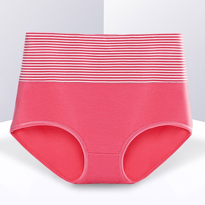 Soft Stripe High-Waist Cotton Panty - Assorted Colors