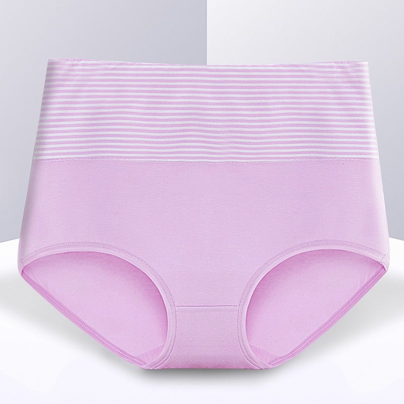 Soft Stripe High-Waist Cotton Panty - Assorted Colors