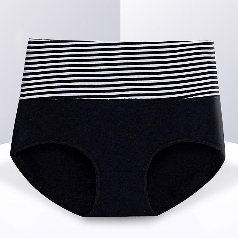 Soft Stripe High-Waist Cotton Panty - Assorted Colors