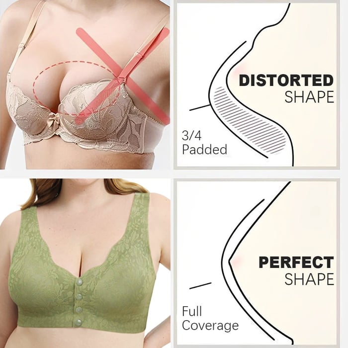 Lace Comfort Plus Front Closure Bra