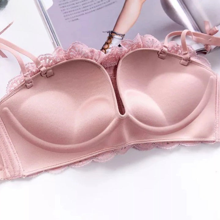 Pleated Chic Padded Push-Up Bra