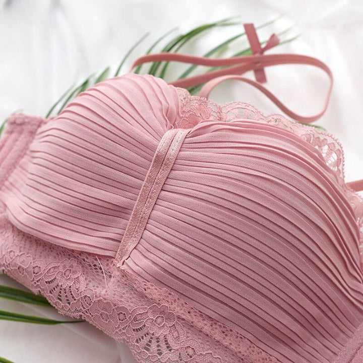 Pleated Chic Padded Push-Up Bra