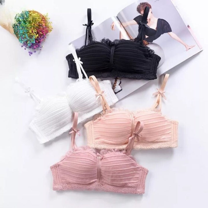 Pleated Chic Padded Push-Up Bra