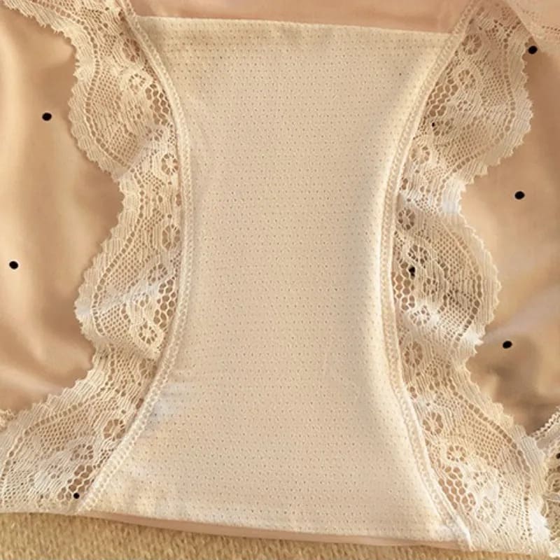 Suhanafit Polka Dot & Lace Sweetheart Briefs