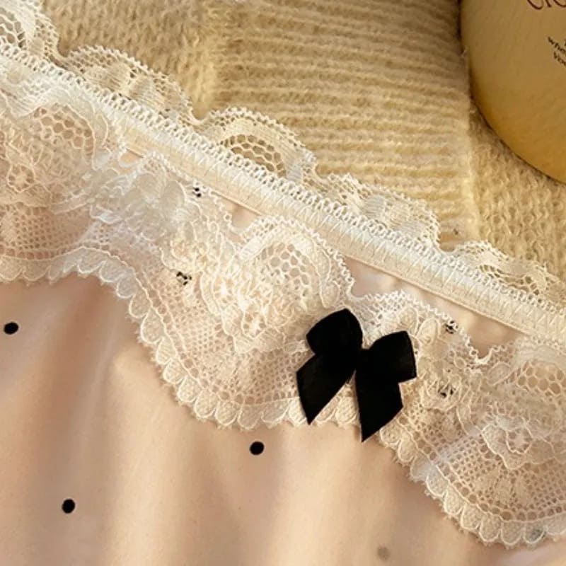 Suhanafit Polka Dot & Lace Sweetheart Briefs
