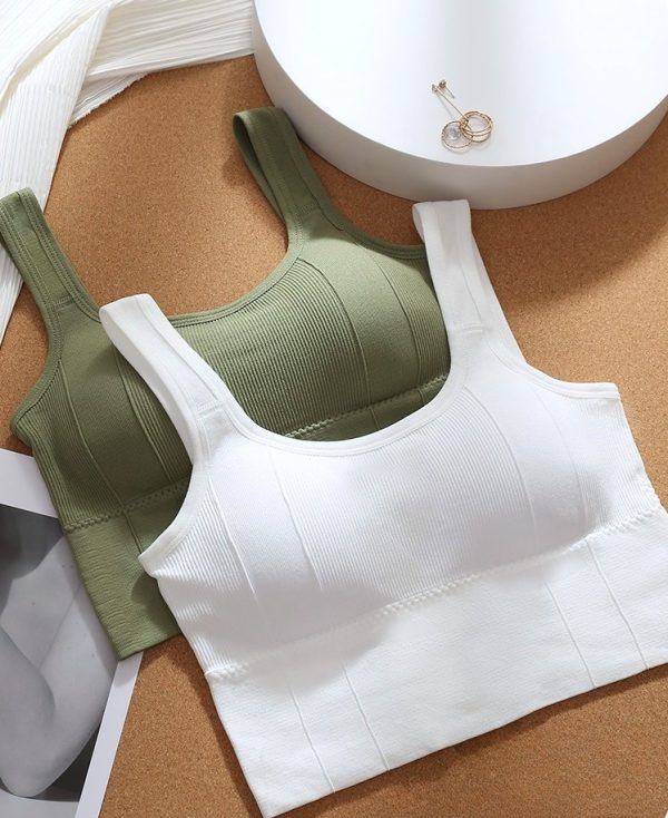 Women Wireless Sexy Push Up Sports Stylish Tank Top Bralette