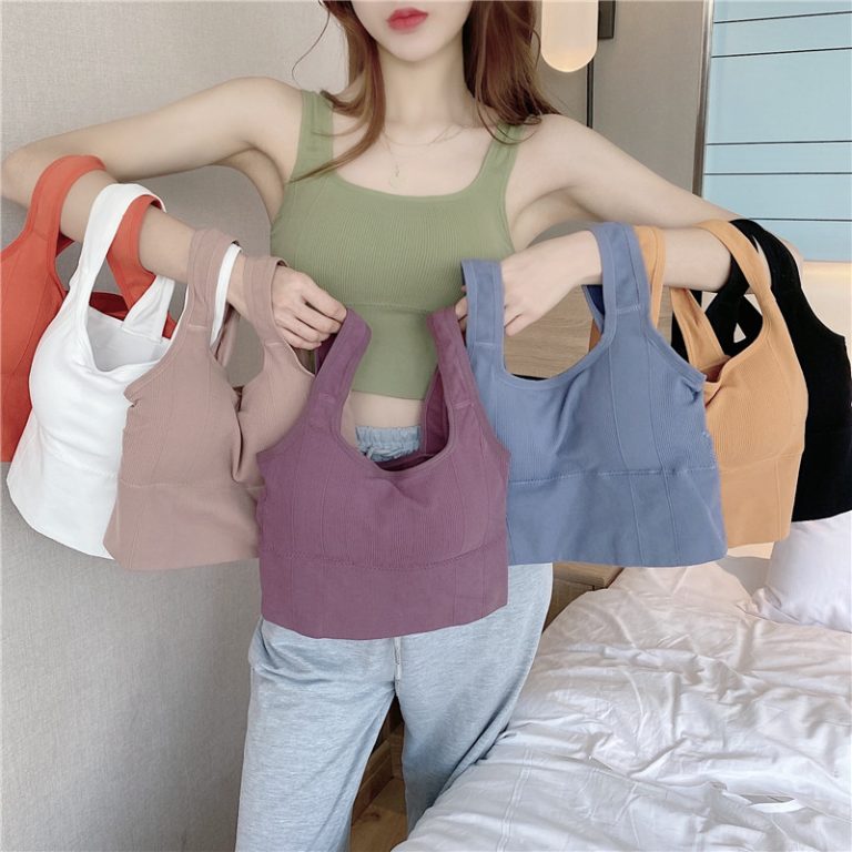 Women Wireless Sexy Push Up Sports Stylish Tank Top Bralette