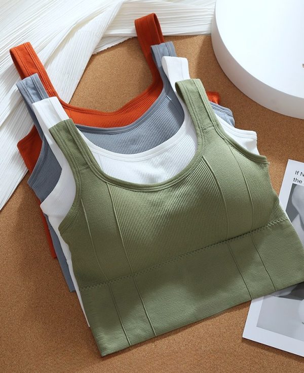 Women Wireless Sexy Push Up Sports Stylish Tank Top Bralette